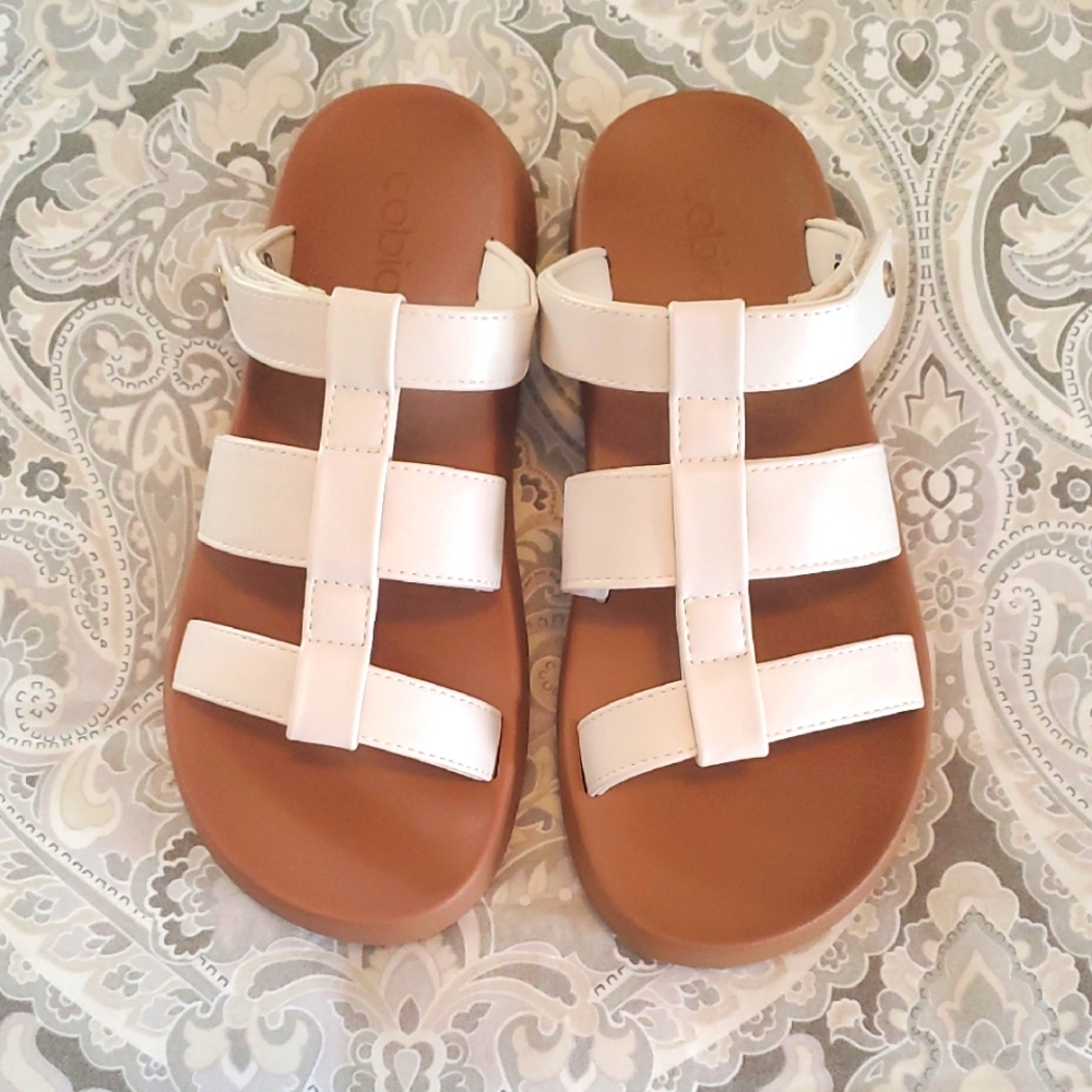 Cobian Cream Sandals Size 8